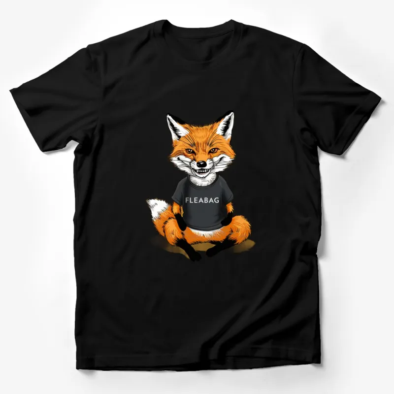 Fleabag Fox Graphic T-Shirt, Cute Animal Design Tee, Unisex Casual Wear Male T-Shirt