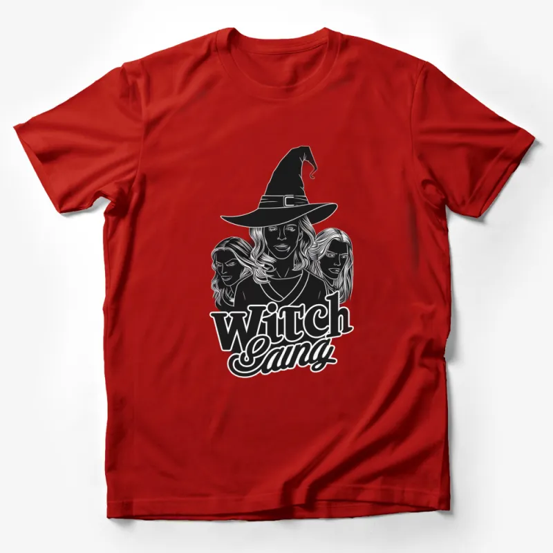 Witch Gang T-Shirt, Modern Witches Graphic Tee, Black and White Witchy Shirt, Feminine Magic Fashion, Halloween Shirt Male T-Shirt