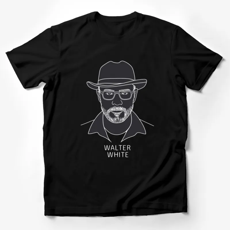 TV Show Inspired Black and White Graphic Tee, Iconic Character Portrait, Casual Stylish T-Shirt Male T-Shirt