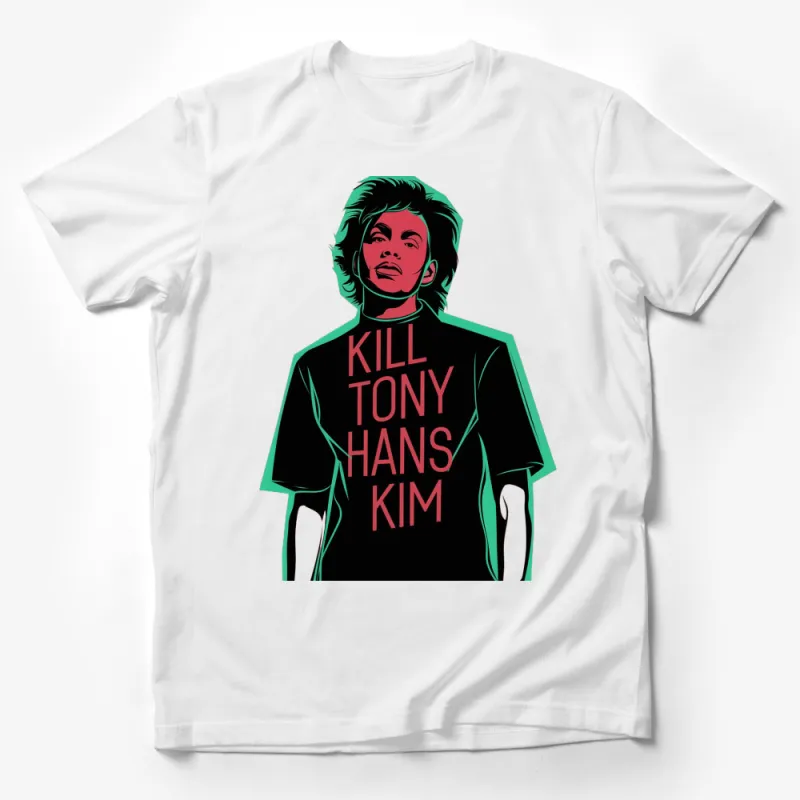 Kill Tony Hans Kim Bold Graphic T-Shirt, Vibrant Pop Art Style Tee, Retro Fashion Statement Shirt Male T-Shirt