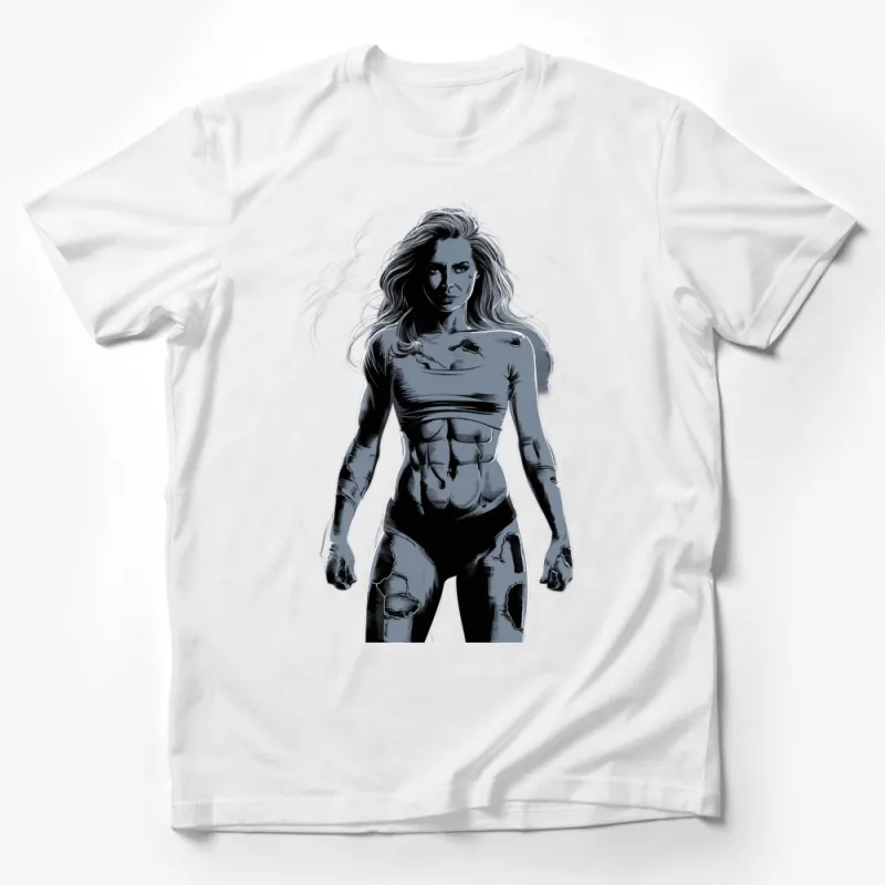 Superhero Woman T-Shirt, Strong Female Comic Character, Fitness Casual Wear Male T-Shirt