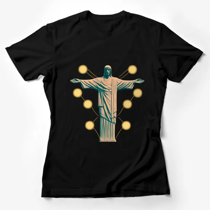 Vintage Christ the Redeemer T-Shirt, Rio Landmark Tee, Religious Icon Shirt, Spiritual Travel Gift Female T-Shirt