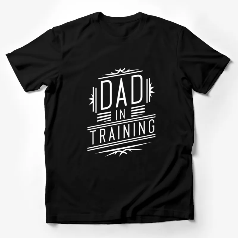 Dad In Training T-Shirt, Funny New Father Gift, Cool Dad to Be Tee, Black and White Design Male T-Shirt