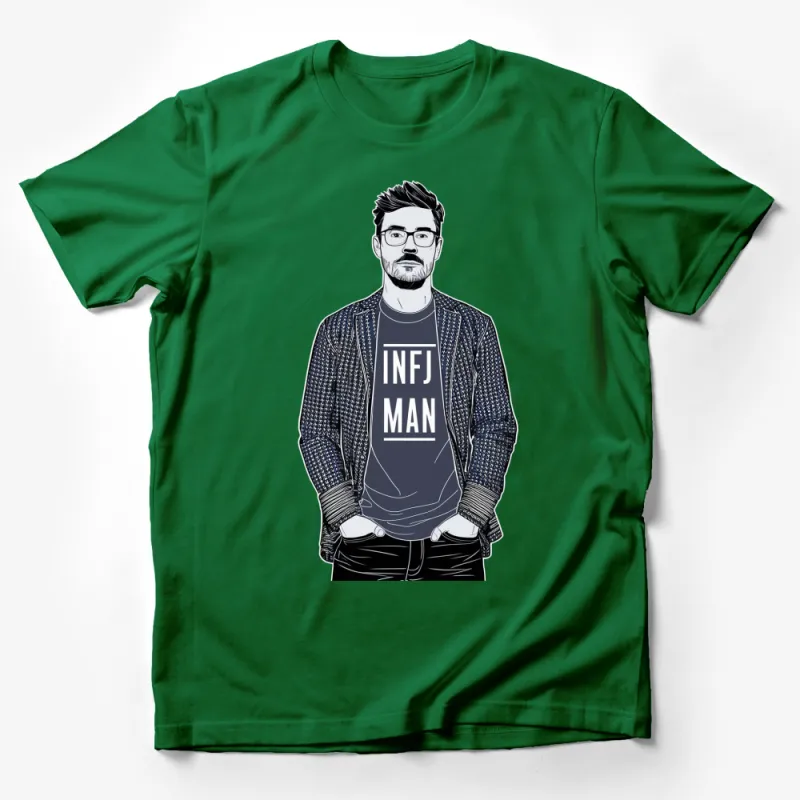 INFJ Man Personality Type Graphic T-Shirt, Introvert Unique Identity Men's Tee, Stylish Hipster Fashion Casual Wear Male T-Shirt