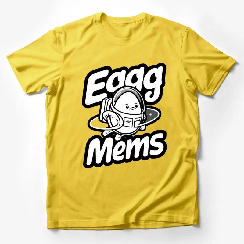 Cute Astronaut Egg Space Adventure T-Shirt, Funny Astronaut Egg Graphic Tee, Unisex Male T-Shirt