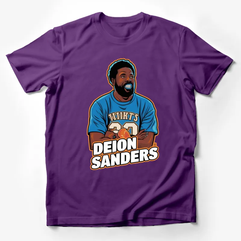 Deion Sanders Graphic Tee, Retro Sports Icon T-Shirt, Vintage Football Star Shirt, Collector's Edition Male T-Shirt