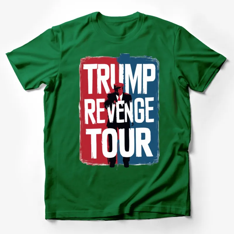 Trump Revenge Tour Red Blue Graphic T-Shirt, Bold Political Statement Tee, Unisex Cotton Shirt Male T-Shirt