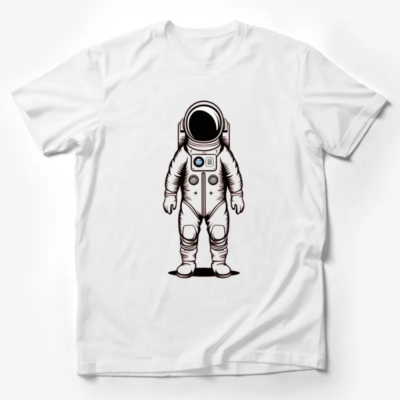 Classic Astronaut Graphic T-Shirt, Vintage Space Suit Design, Unisex Tee Male T-Shirt