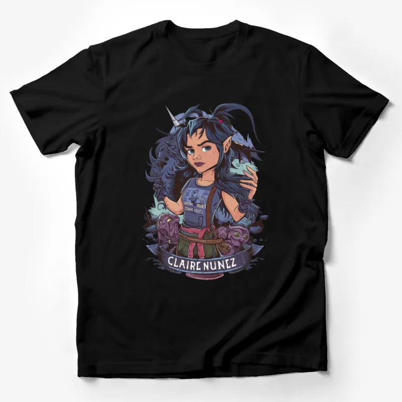 Claire Nunez Graphic T-Shirt, Tales of Arcadia Inspired, Fantasy Art, Cool Illustration Tee, Unique Character Design, Gift for Fans Male T-Shirt