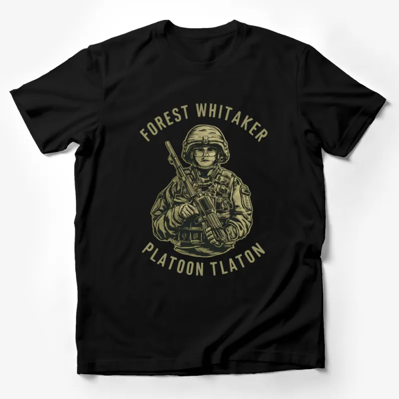 Military Themed T-Shirt, Forest Whitaker Platoon Tlation, Army Graphic Tee, Vintage Soldier Apparel Male T-Shirt