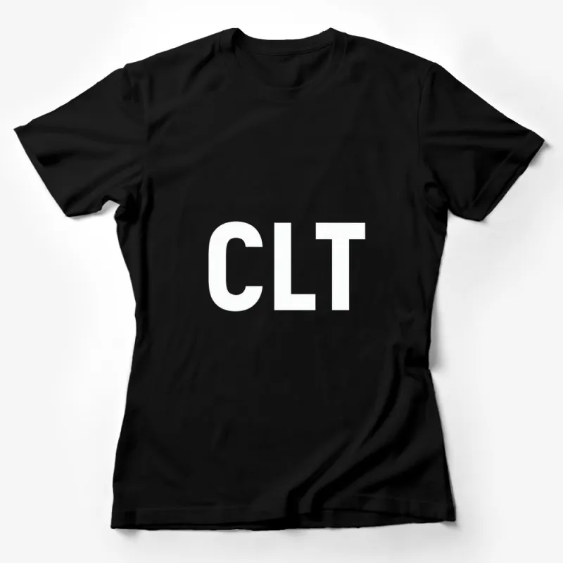 Modern CLT Black and White T-Shirt, Minimalist Design, Unisex Casual Wear, Street Style Top Female T-Shirt