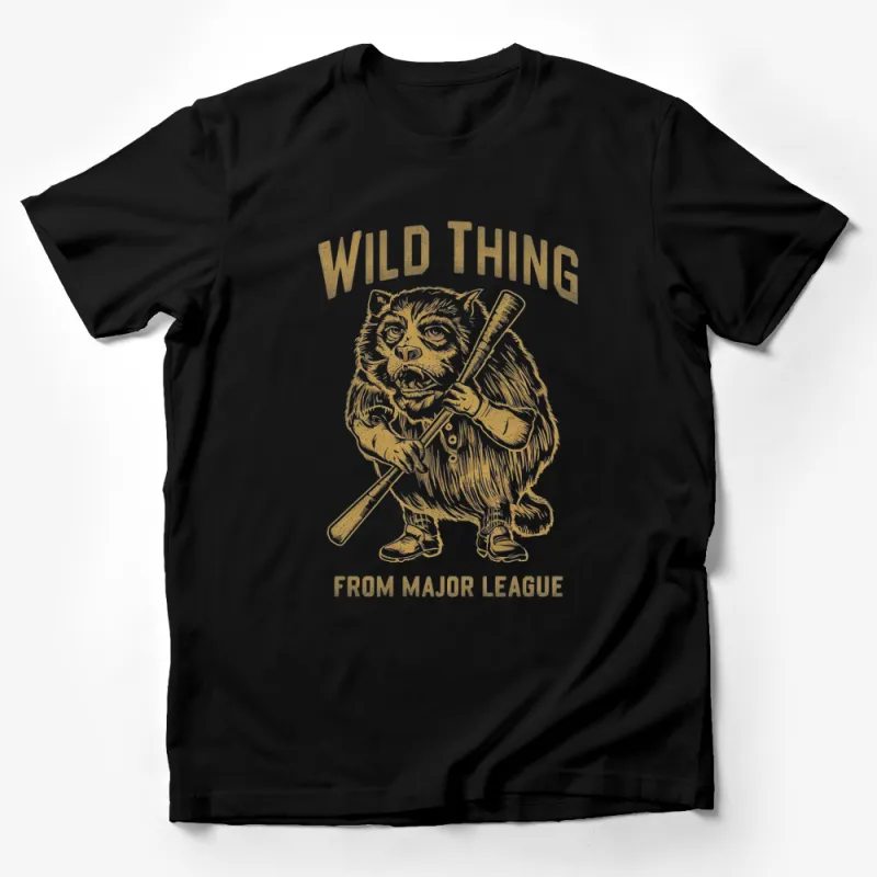 Vintage Wild Thing Major League Baseball T-Shirt, Retro Style Graphic Tee, Unisex Sports Casual Wear Male T-Shirt