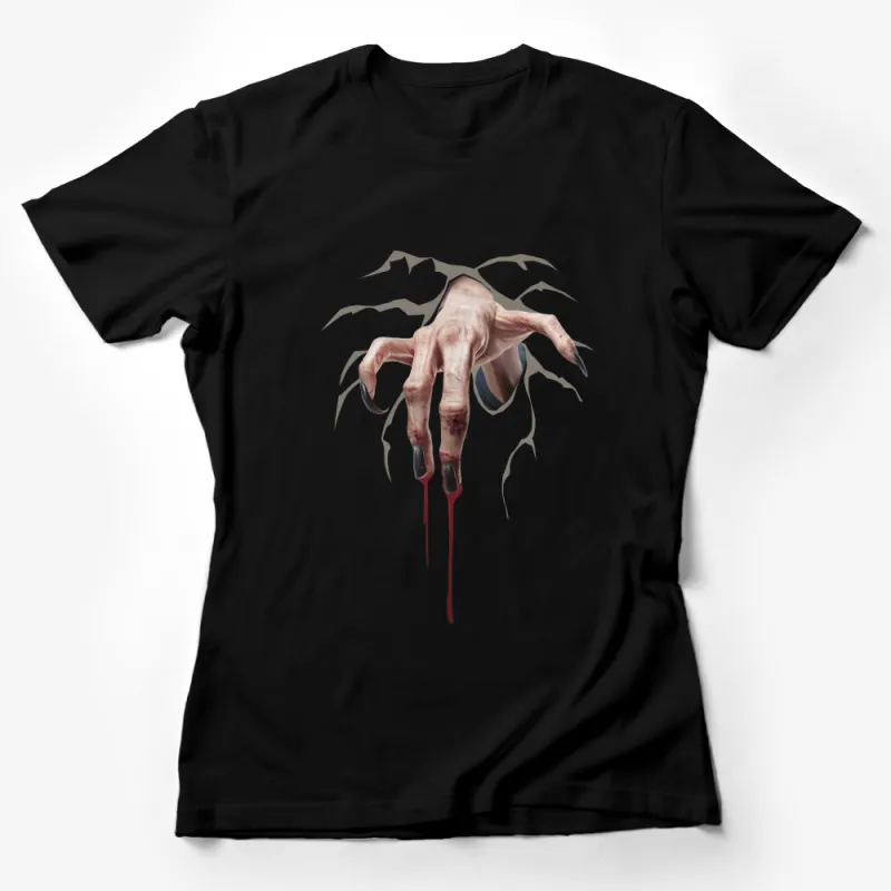 Unique Upside Down Hanging Vampire Bat T-Shirt, Halloween Horror Tee, Spooky Graphic Shirt Female T-Shirt