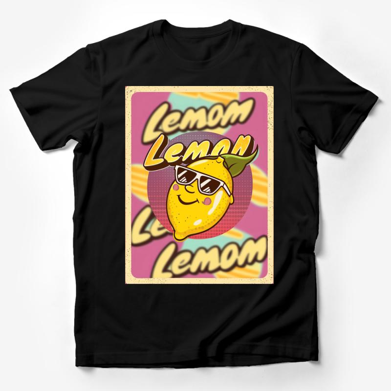 Funky Lemon Cartoon T-Shirt, Colorful Retro Style Tee, Summer Casual Fruit Shirt, Unisex Vintage Inspired Fashion Top Male T-Shirt