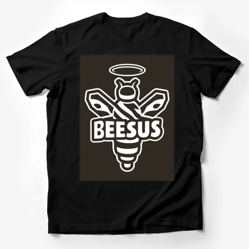 Beesus Funny Bee T-Shirt, Unique Bee Angel Graphic Tee, Perfect Gift for Bee Lovers, Unisex Casual Shirt Male T-Shirt