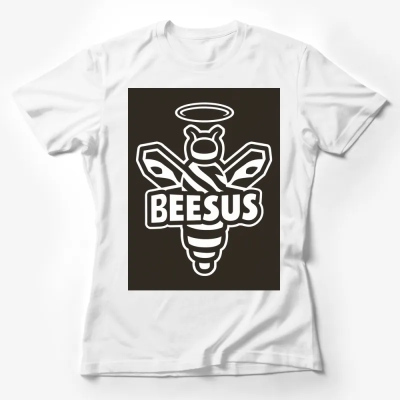 Beesus Funny Bee T-Shirt, Unique Bee Angel Graphic Tee, Perfect Gift for Bee Lovers, Unisex Casual Shirt Female T-Shirt