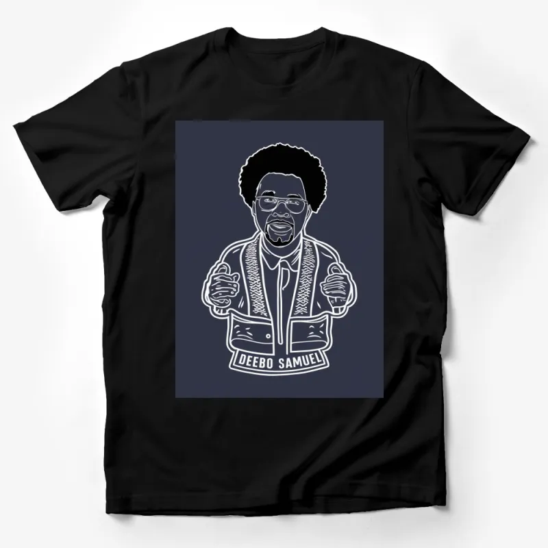 Deebo Samuel Fan T-Shirt, Sports Caricature Tee, Unique Football Graphic Shirt, Casual Wear, Collector's Edition Male T-Shirt