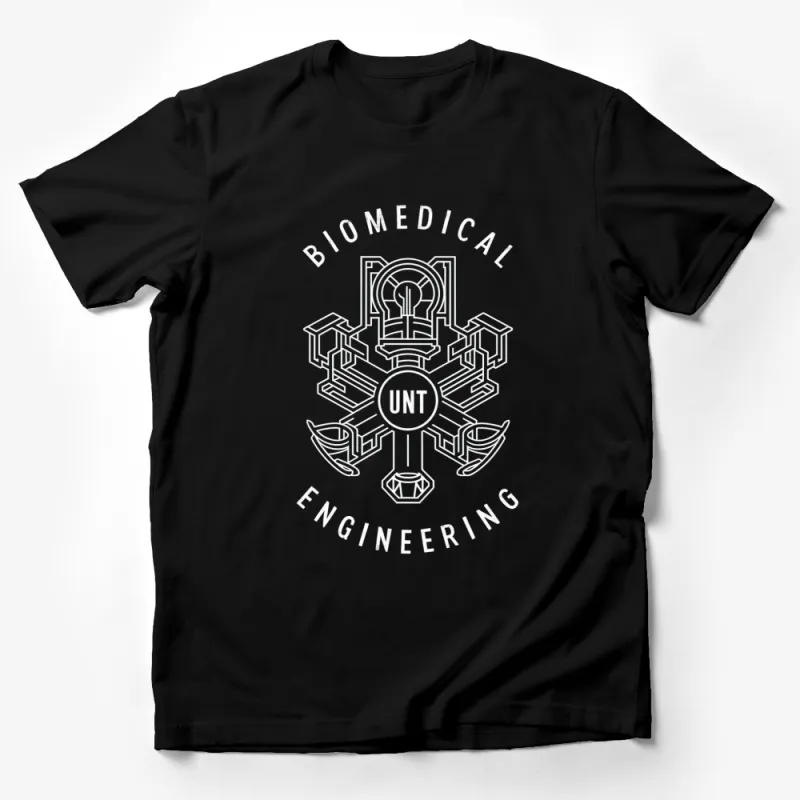 Biomedical Engineering UNT Logo T-Shirt, Modern Tech Design Tee, Unique College Gear, Black and White Male T-Shirt