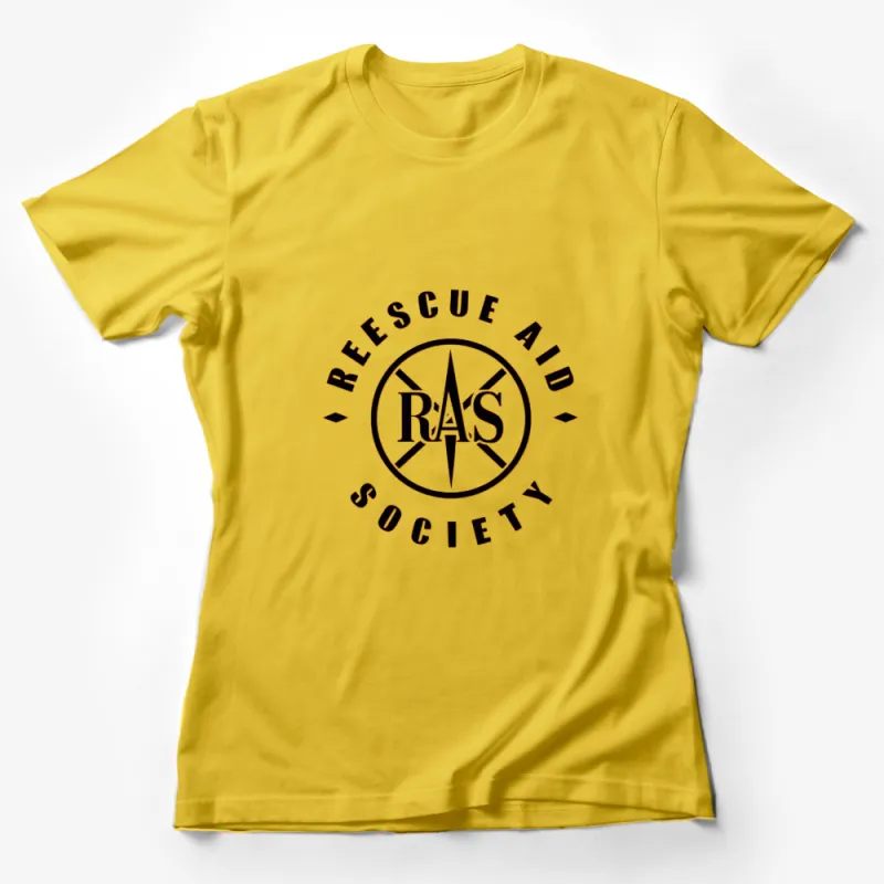 Rescue Aid Society Logo T-Shirt, Vintage Cartoon Fan Apparel, Unisex Adult Clothing Female T-Shirt