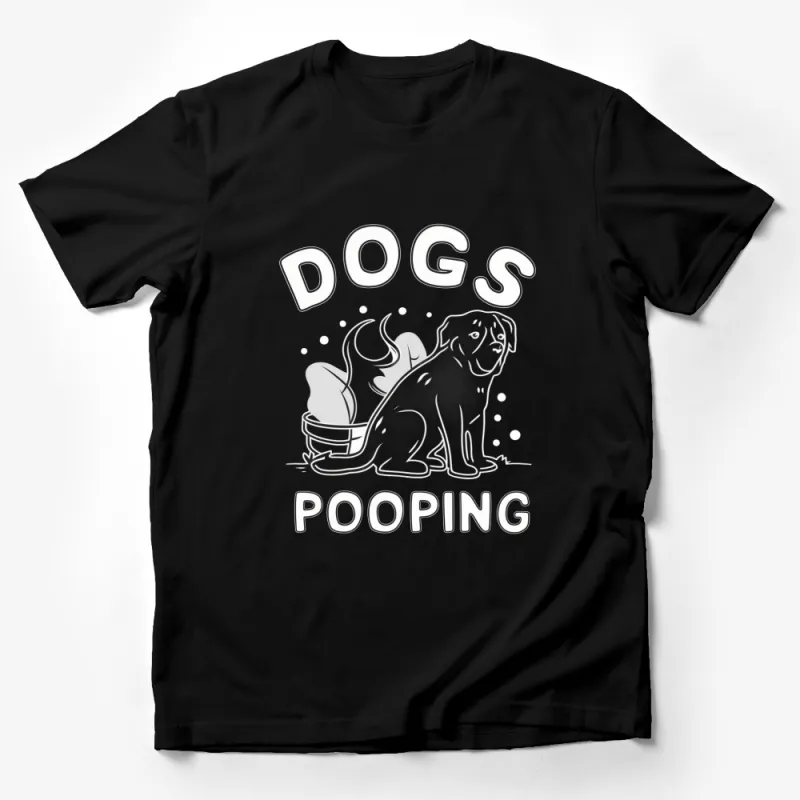 Funny Dog Pooping T-Shirt, Humorous Graphic Tee, Pet Lovers Casual Wear, Unisex Shirt Male T-Shirt