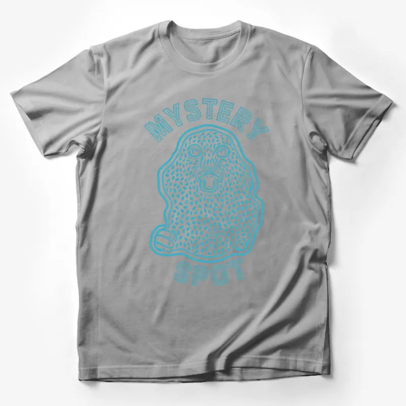 Mystery Spot Lion Graphic T-Shirt, Cool Blue Neon Lion Tee, Unisex Casual Wear Male T-Shirt