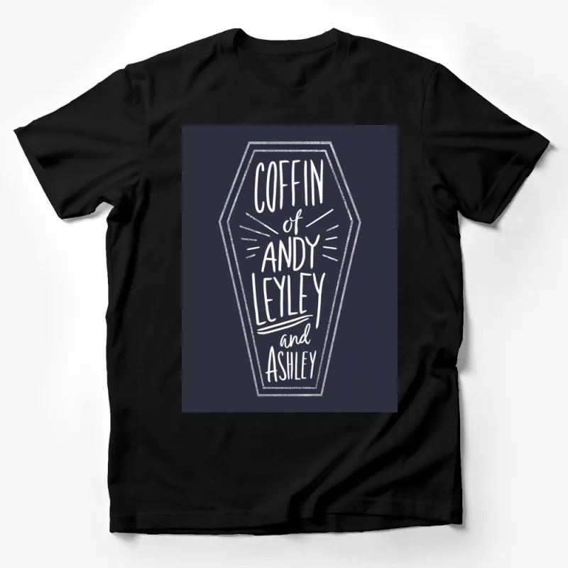 Coffin of Andy Leyley and Ashley T-Shirt, Gothic Vintage Inspired Dark Fashion, Unisex Casual Tee Male T-Shirt