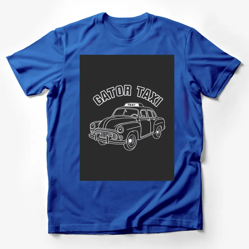 Gator Taxi Vintage Car Graphic T-Shirt, Classic Automobile Tee, Retro Style Shirt for Car Lovers Male T-Shirt