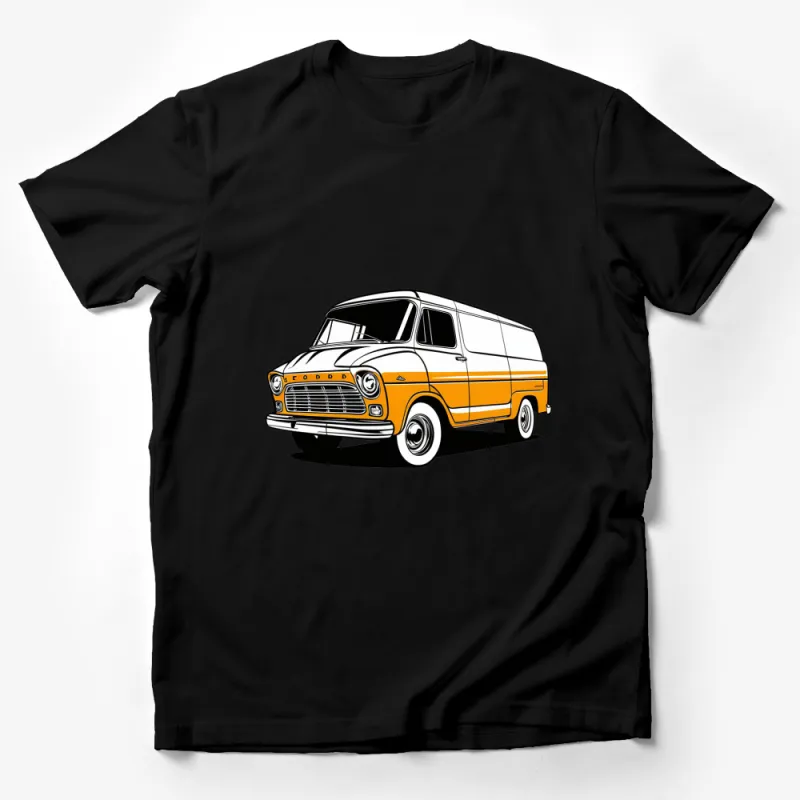 Vintage Ford Van T-Shirt, Classic Car Enthusiast Tee, Retro Vehicle Graphic Shirt, Unisex Apparel Male T-Shirt