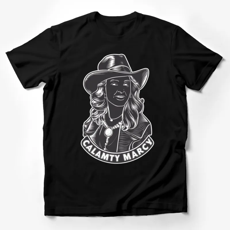 Western Cowgirl T-Shirt, Calamity Marcy, Vintage Style Graphic Tee, Women's Fashion Shirt Male T-Shirt