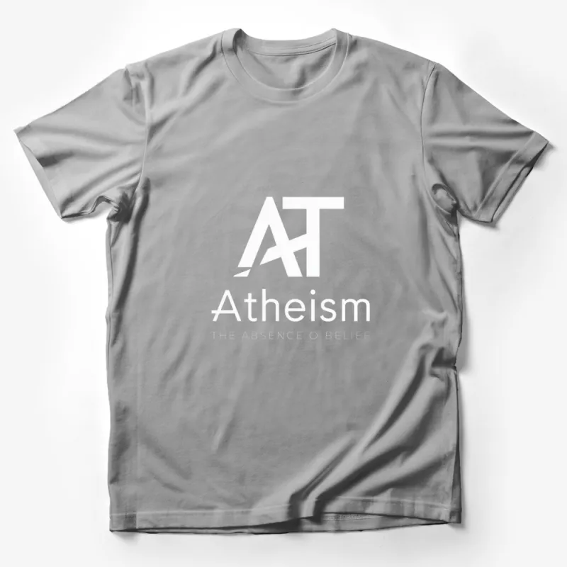 Atheism T-Shirt - Black and White Graphic Tee, The Absence of Belief Statement Shirt Male T-Shirt