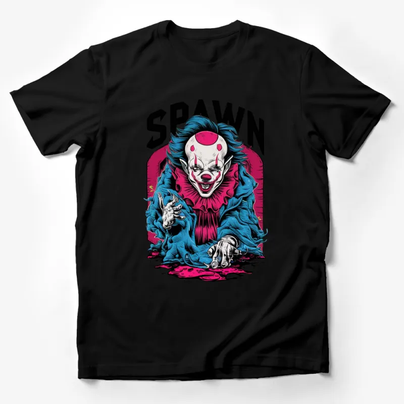 Spawn Clown Comic Art T-Shirt, Unique Horror Comic Book Illustration Tee, Gift for Comic Fans Male T-Shirt