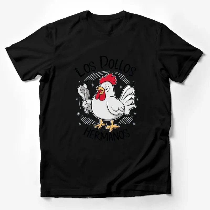 Los Pollos Hermanos T-Shirt, Funny Chicken Graphic Tee, Pop Culture Inspired Shirt Male T-Shirt