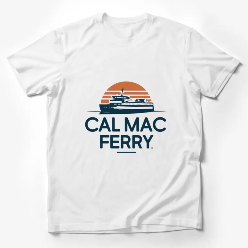 CalMac Ferry Sunset Graphic Tee, Vintage Naval T-Shirt, Men's and Women's Casual Wear Male T-Shirt