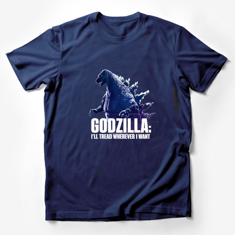 Godzilla Graphic Tee, Monster Movie Fan Shirt, Cool Water Splash Design, Unisex T-Shirt for Casual Wear Male T-Shirt