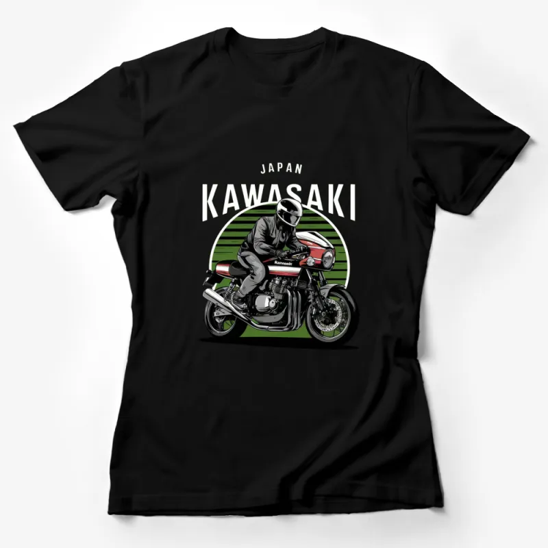 Vintage Kawasaki Motorcycle T-Shirt, Classic Bike Rider Gear, Japanese Racing Tee, Men's Fashion Female T-Shirt