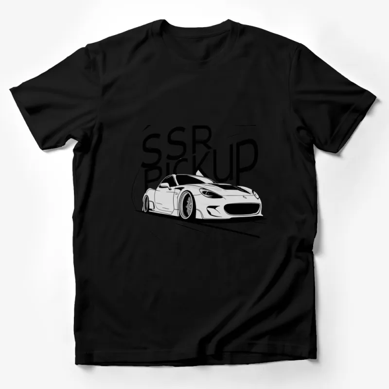 SSR Pickup Drift Car Graphic T-Shirt, Black and White Automotive Tee, Gift for Car Enthusiasts and Racers Male T-Shirt