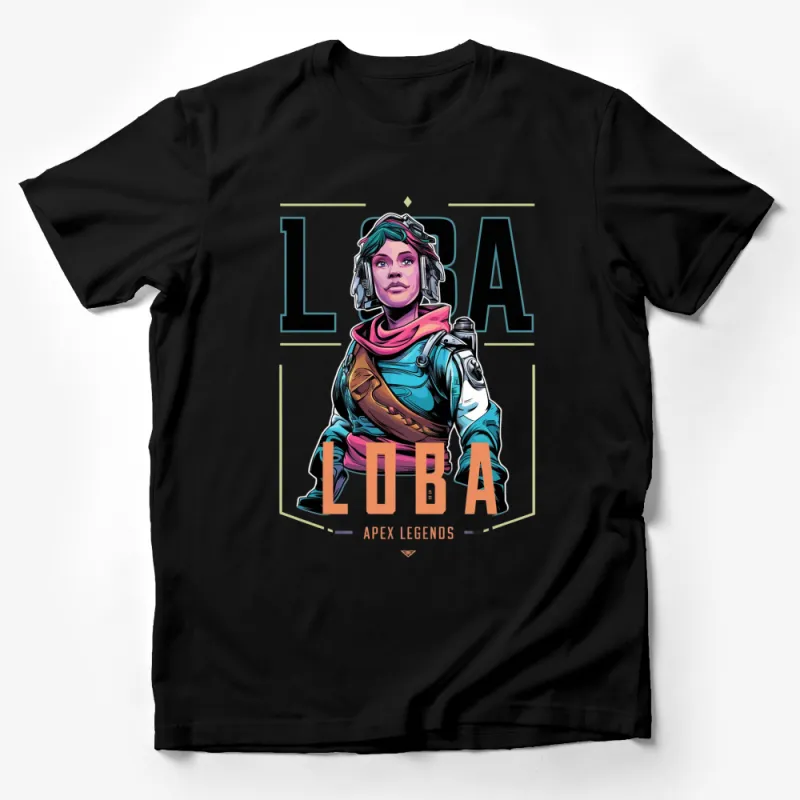 Apex Legends Loba Character T-Shirt, Stylish Gaming Graphic Tee, Colorful Fan Art Shirt, Unique Gamer Clothing Male T-Shirt