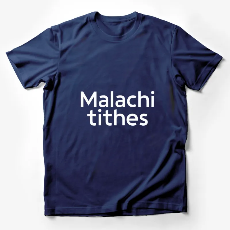 Malachi Tithes Graphic T-Shirt, Minimalist Black and White Tee, Modern Typography Design Unisex Shirt Male T-Shirt