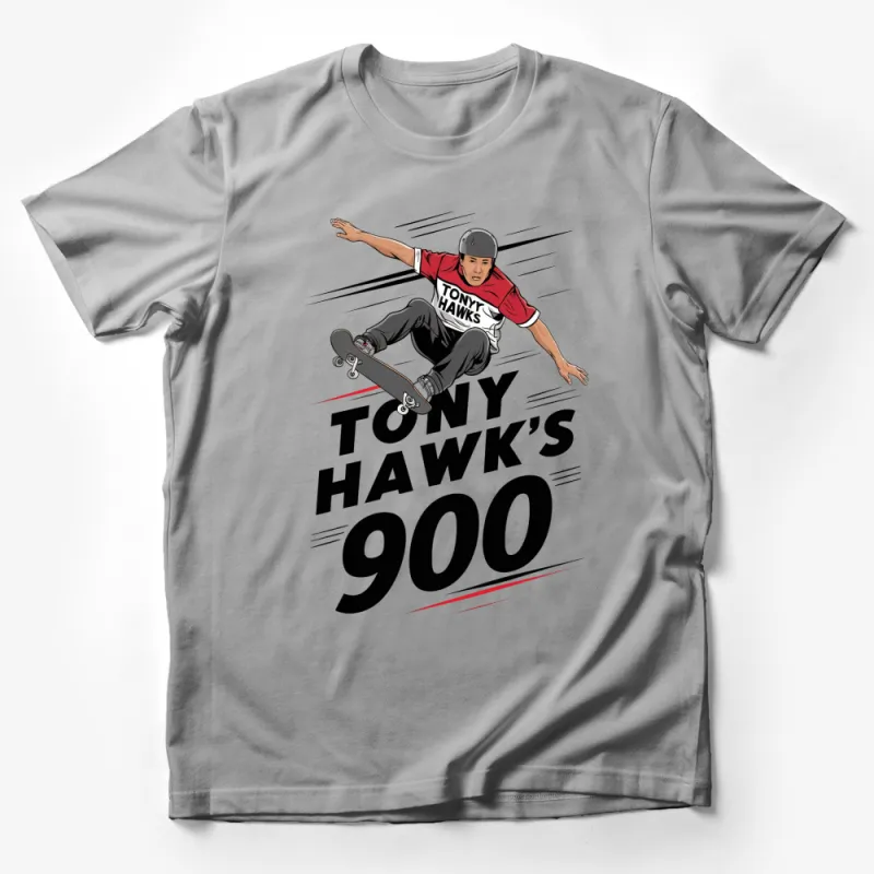 Tony Hawk's 900 Skateboarding Trick Graphic T-Shirt, Skate Apparel, Youth and Adult Sizes Male T-Shirt