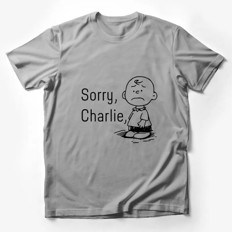 Sorry Charlie Cartoon T-Shirt, Funny Classic Expression Tee, Unisex Graphic Shirt, Casual White Top Male T-Shirt