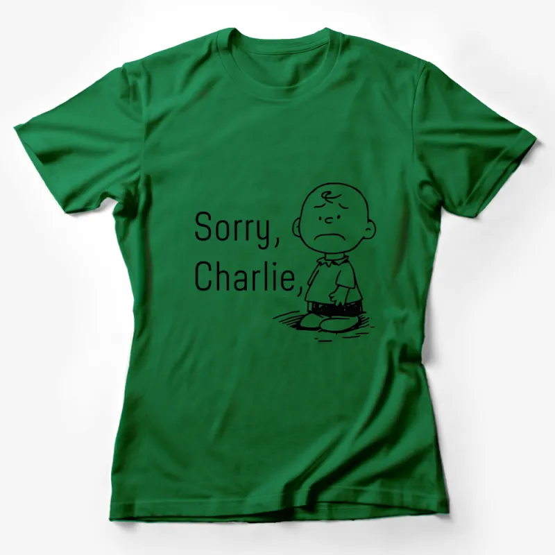 Sorry Charlie Cartoon T-Shirt, Funny Classic Expression Tee, Unisex Graphic Shirt, Casual White Top Female T-Shirt