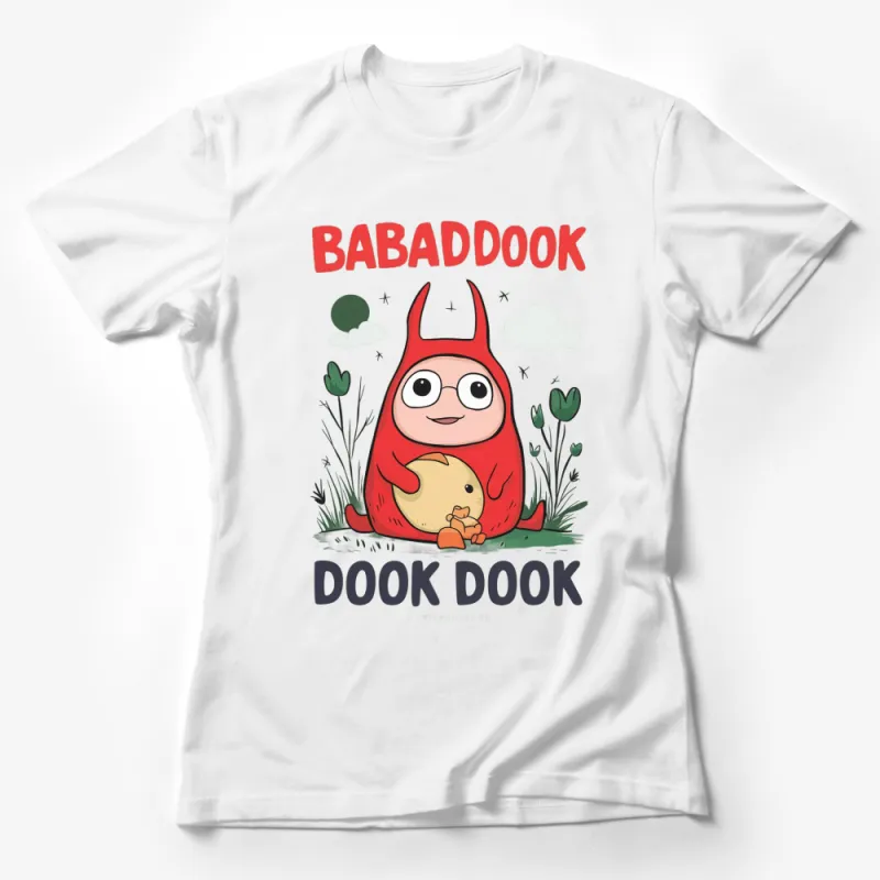 Babadook Dook Dook Cartoon T-Shirt, Cute Monster Graphic Tee, Unisex Adult Kids Apparel Female T-Shirt