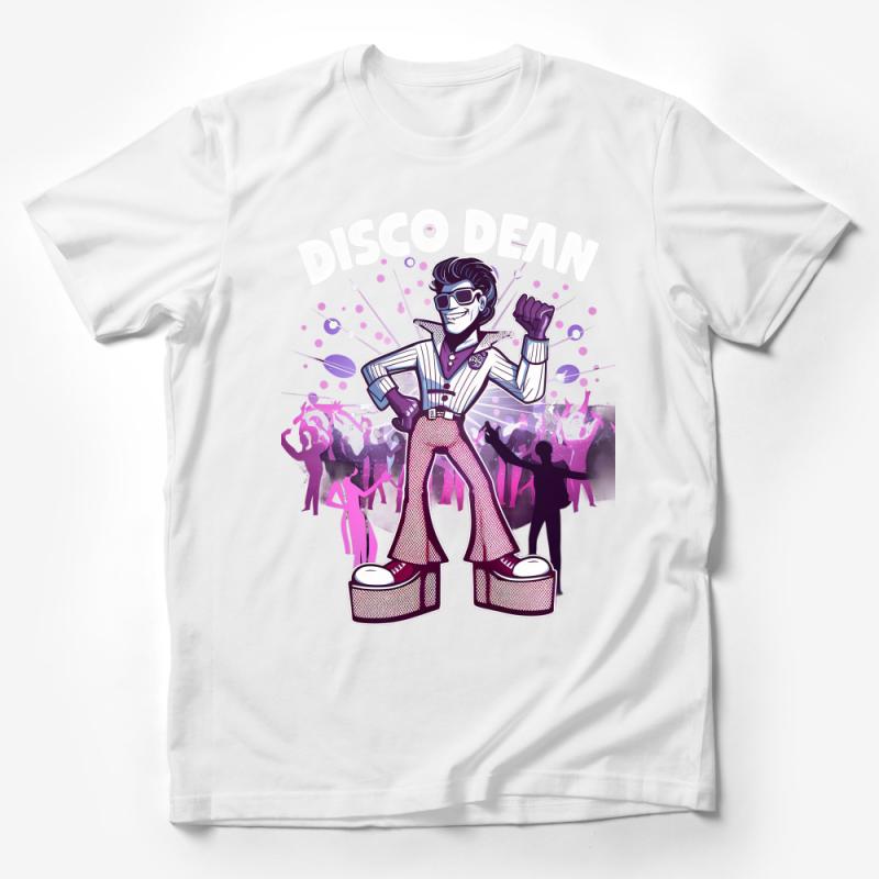 Retro Disco Dean T-Shirt, Vintage 70s Party Tee, Men's Funky Dance Shirt, Cool Graphic Print Top, Unique Musical Fashion, Gift Idea Male T-Shirt