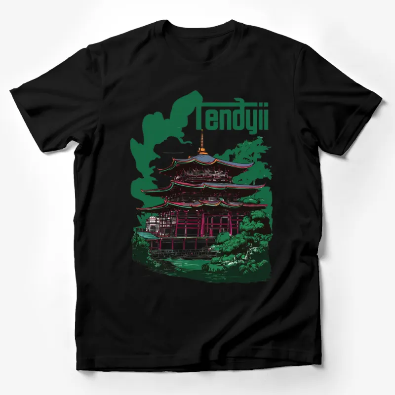 Traditional Japanese Temple Graphic Tee, Asian Architecture Art, Unisex T-Shirt Male T-Shirt