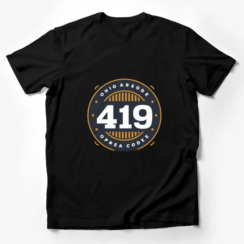 Ohio Area Code 419 Vintage Style T-Shirt, Retro Local Pride Tee, Unisex Male T-Shirt