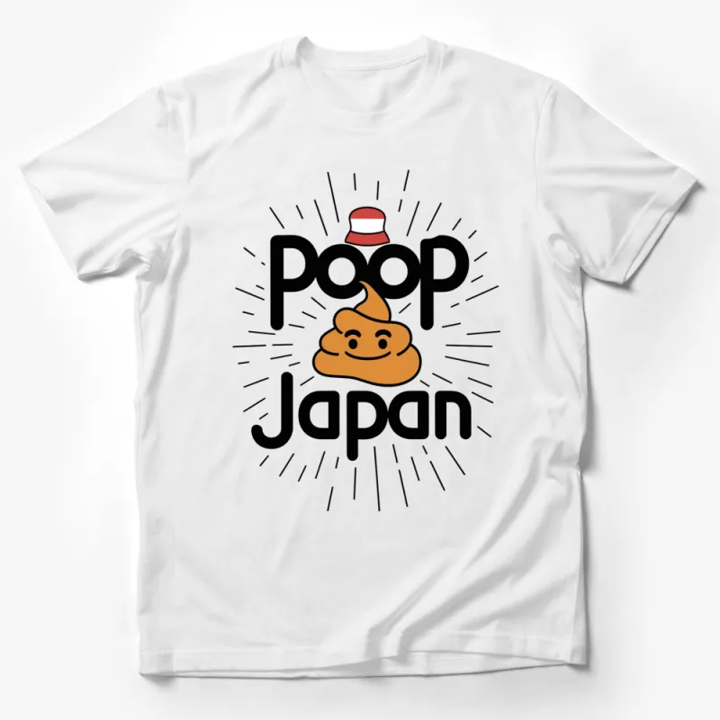 Funny Poop Japan Emoji T-Shirt, Quirky Unique Graphic Tee, Casual Streetwear, Unisex Shirt for All Ages Male T-Shirt