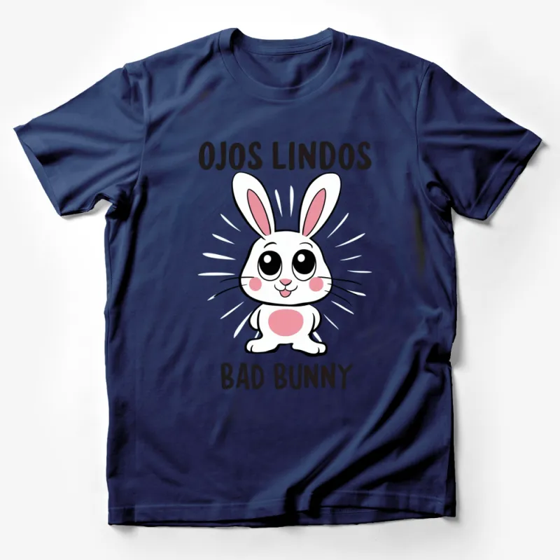 Cute Rabbit T-Shirt, Ojos Lindos Bad Bunny Graphic Tee, Unisex Cotton Shirt - Great Gift Idea Male T-Shirt