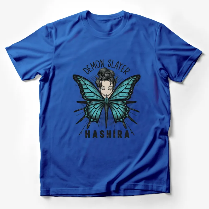 Demon Slayer Hashira Butterfly Graphic T-Shirt, Anime Inspired Fashion Tee, Unisex Casual Shirt Male T-Shirt