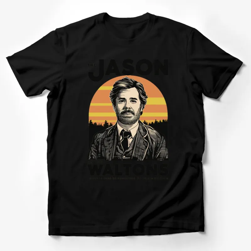 Vintage Inspired Jason on The Waltons Sunset Graphic Tee, Retro Style Forest T-Shirt Male T-Shirt