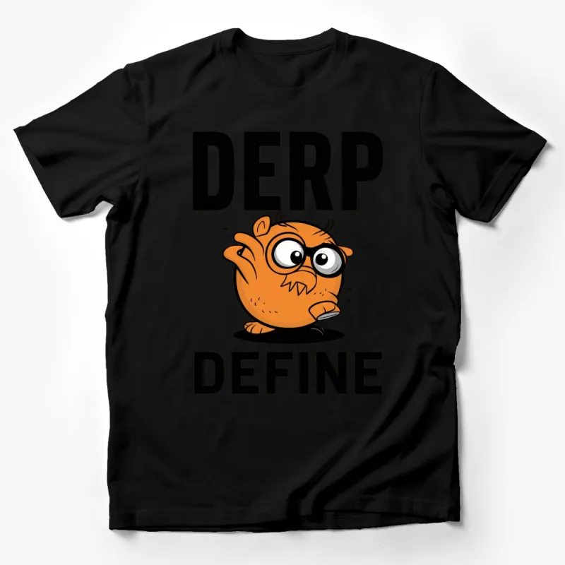 Funny Derp Owl T-Shirt, Geek Nerd Humor Tee, Cartoon Owl Shirt for Men and Women Male T-Shirt